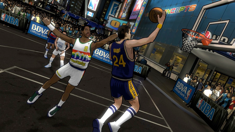 Illustration for article titled Cel-Shaded Kobe and Jordan Go One-on-One in These NBA 2K12 Legends Mode Screens